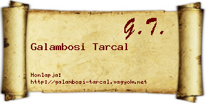 Galambosi Tarcal névjegykártya